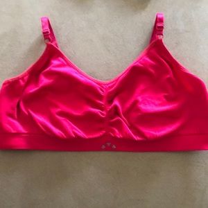 Pink sports bra